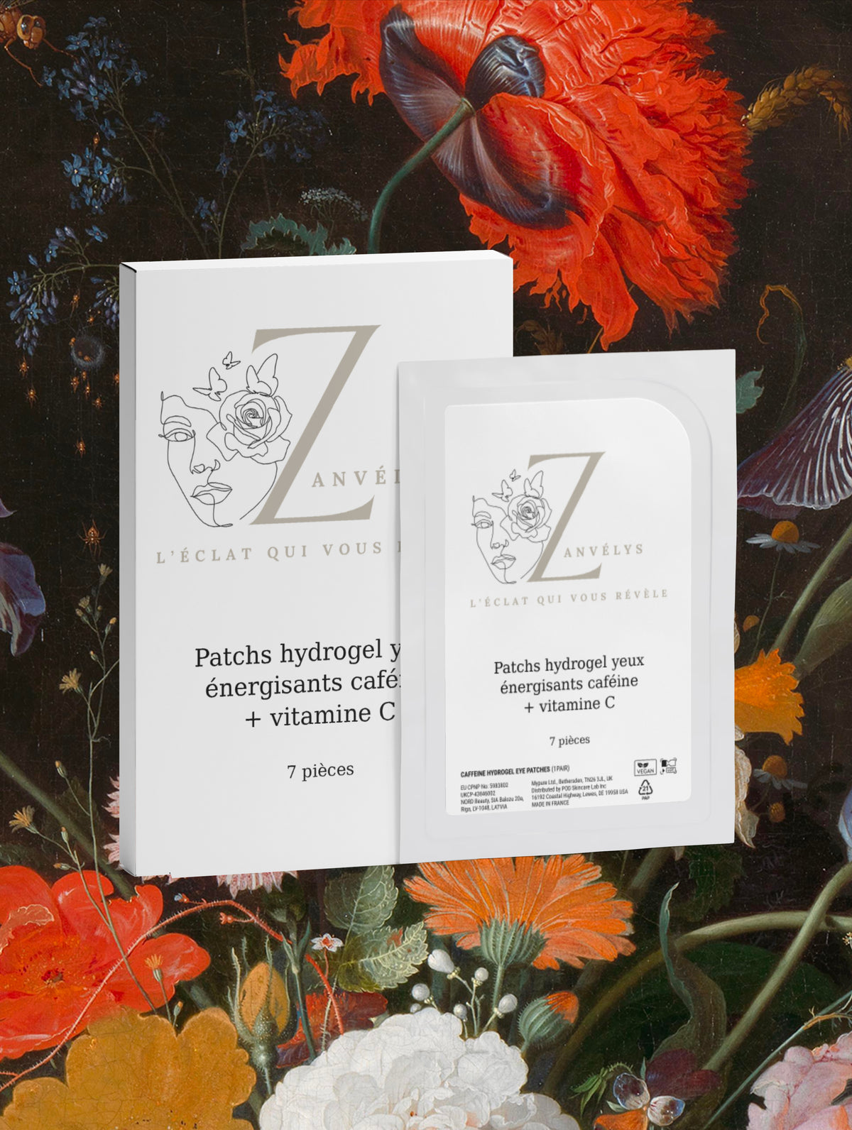 Patchs Hydrogel Yeux Énergisants Caféine + Vitamine C | Zanvélys